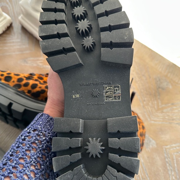 Stuart Weitzman Bedford Calf Hair Combat Booties - Picture 4 of 6